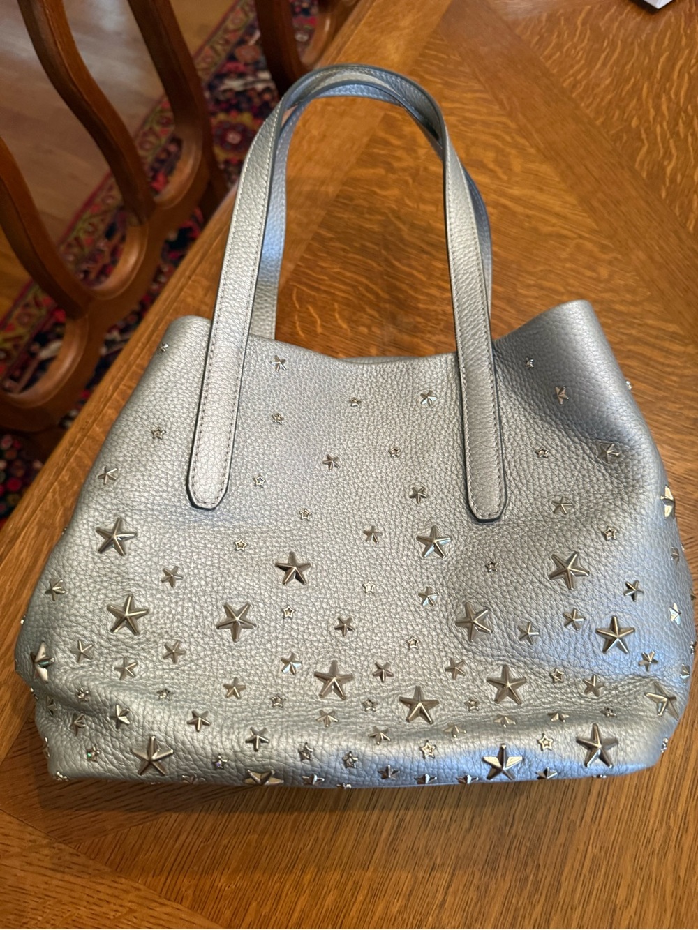 Jimmy Choo Sofia Leather Star-Studded Tote Bag - Picture 5 of 7